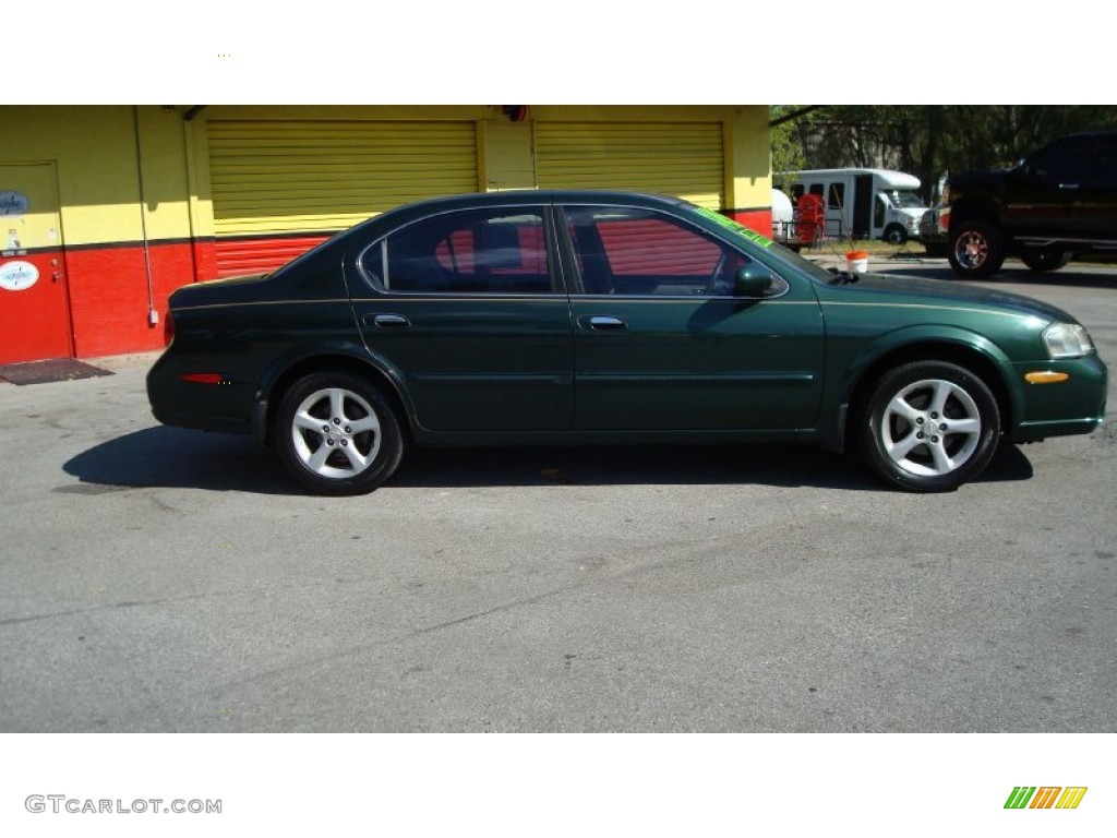 2000 Maxima GLE - Sherwood Green Metallic / Blond photo #2