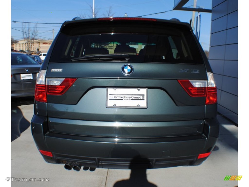 2008 X3 3.0si - Highland Green Metallic / Beige photo #5