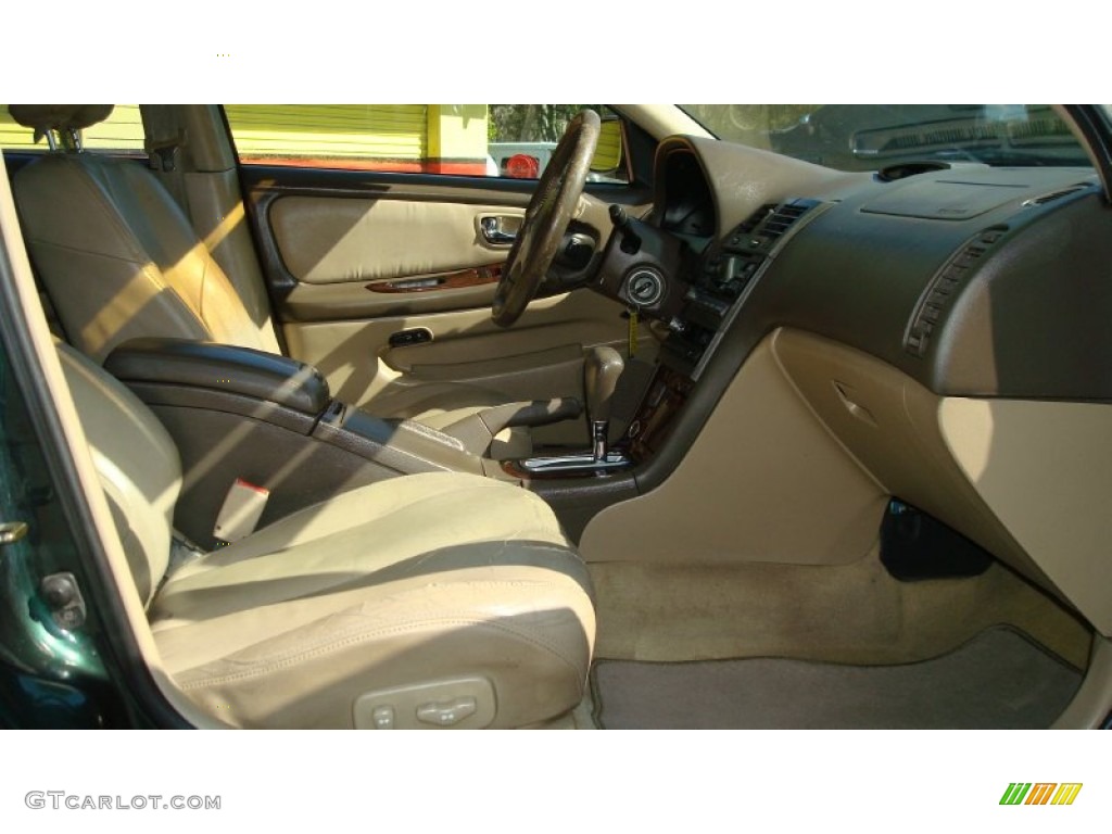 2000 Maxima GLE - Sherwood Green Metallic / Blond photo #13