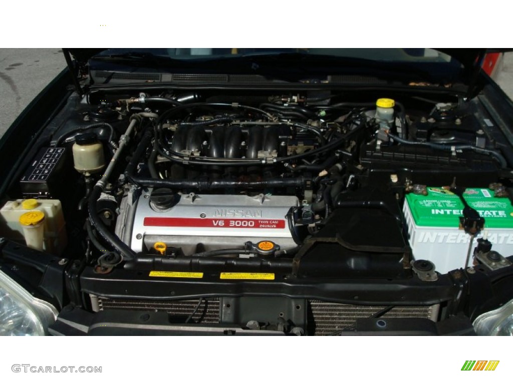 2000 Maxima GLE - Sherwood Green Metallic / Blond photo #18