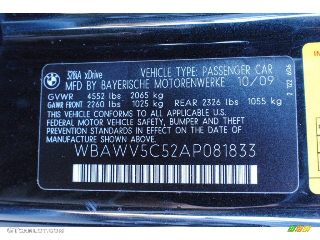 2010 3 Series 328i xDrive Coupe - Black Sapphire Metallic / Black photo #15