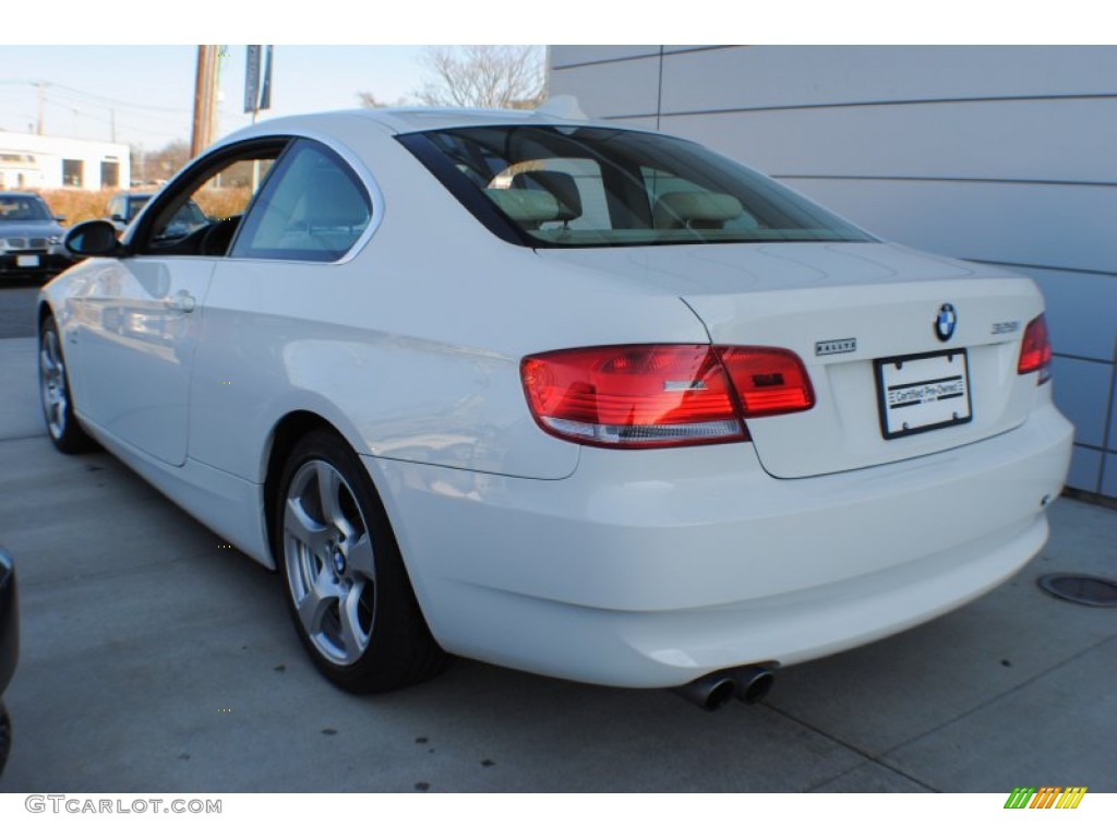 2009 3 Series 328xi Coupe - Alpine White / Cream Beige Dakota Leather photo #3