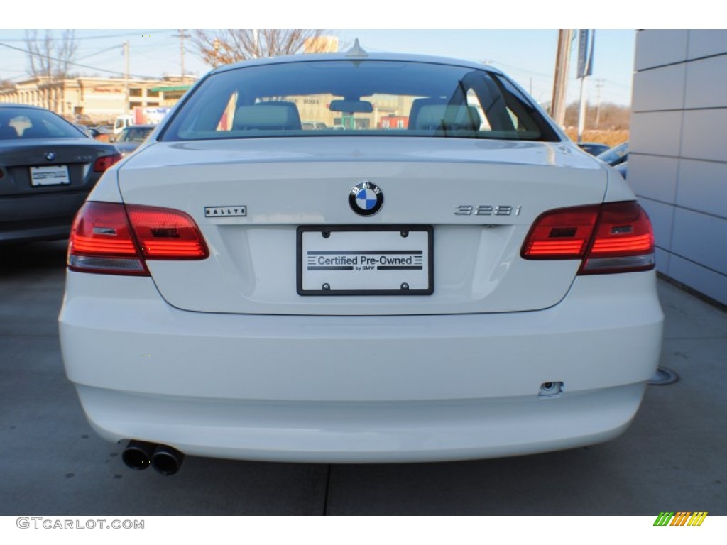 2009 3 Series 328xi Coupe - Alpine White / Cream Beige Dakota Leather photo #4