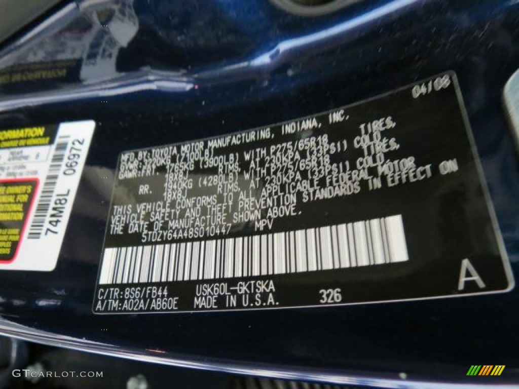 2008 Sequoia SR5 - Nautical Blue Metallic / Sand Beige photo #11