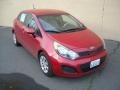 2013 Signal Red Kia Rio LX 5-Door  photo #2