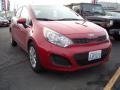 2013 Signal Red Kia Rio LX 5-Door  photo #4