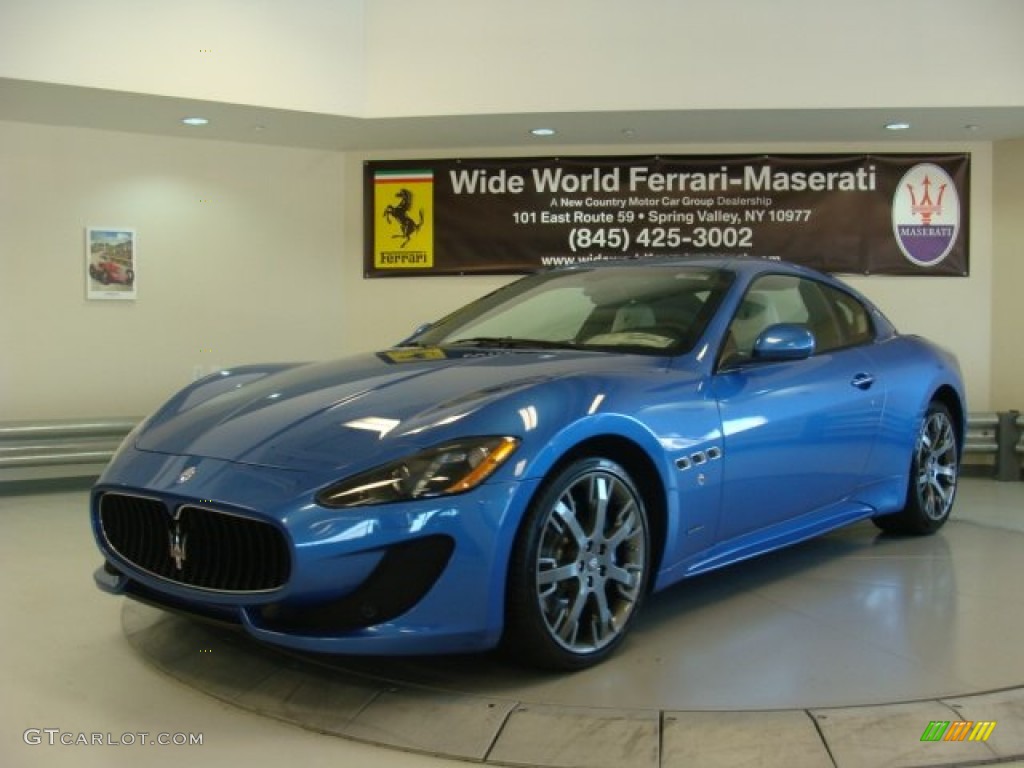 2013 GranTurismo Sport Coupe - Blu Sofisticato (Sport Blue Metallic) / Pearl Beige photo #3