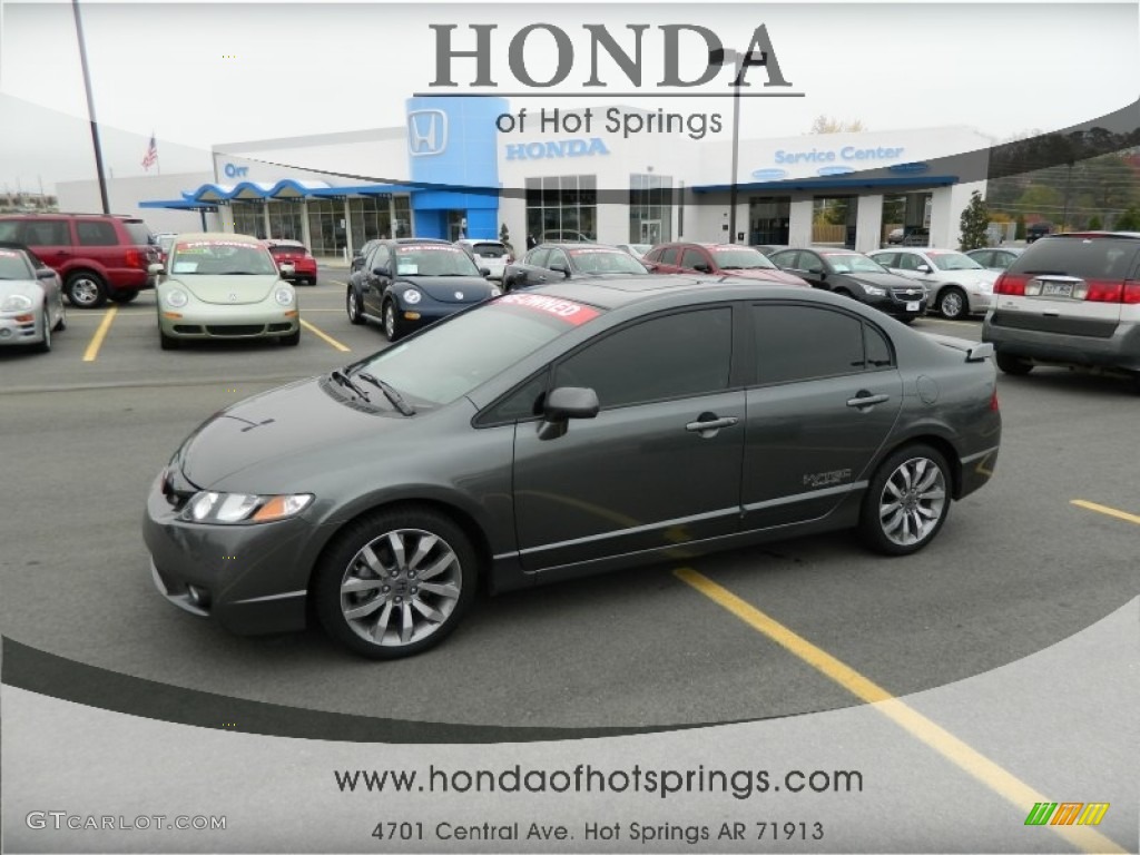 2009 Civic Si Sedan - Polished Metal Metallic / Black photo #1