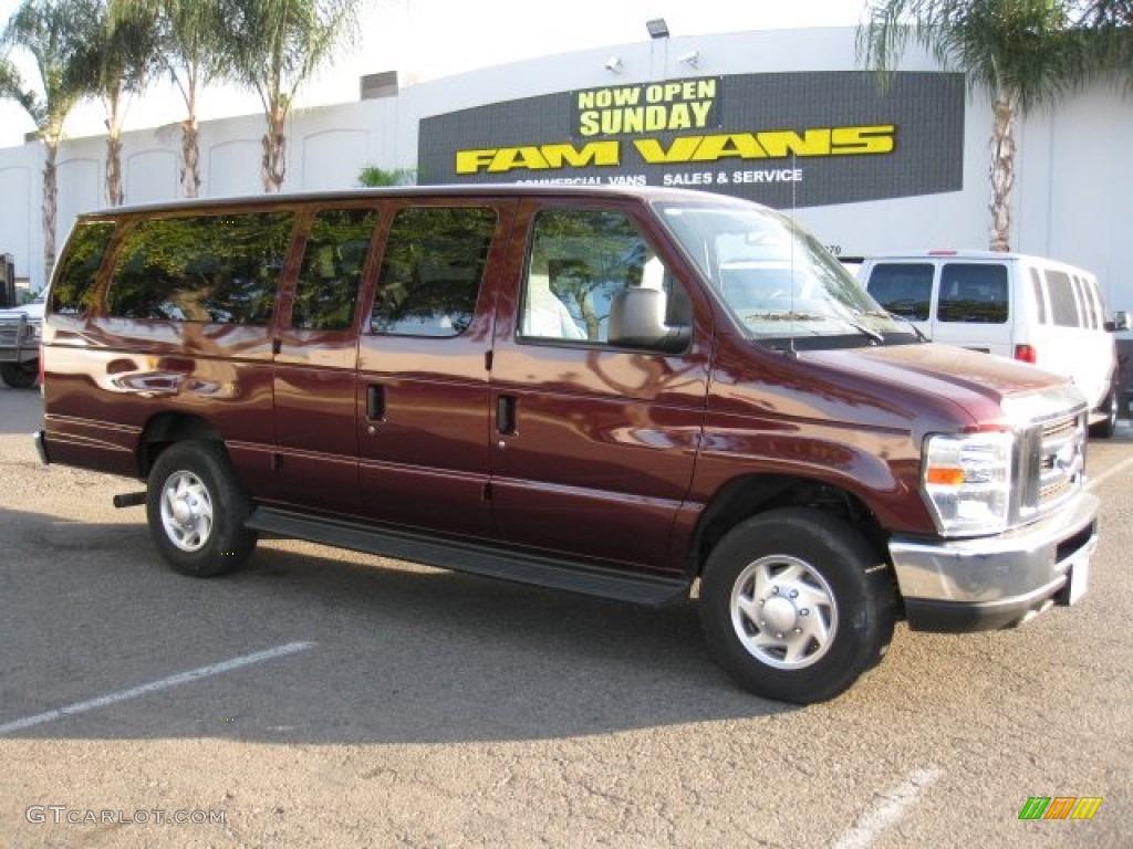 2011 E Series Van E350 XLT Extended Passenger - Royal Red Metallic / Medium Flint photo #1