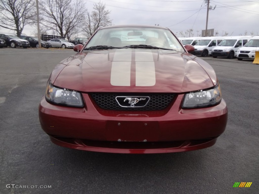 2004 Mustang V6 Coupe - 40th Anniversary Crimson Red Metallic / Medium Parchment photo #2