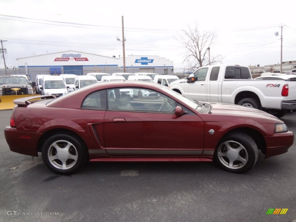 2004 Mustang V6 Coupe - 40th Anniversary Crimson Red Metallic / Medium Parchment photo #4