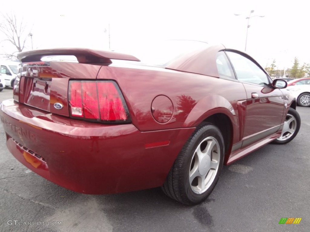 2004 Mustang V6 Coupe - 40th Anniversary Crimson Red Metallic / Medium Parchment photo #5