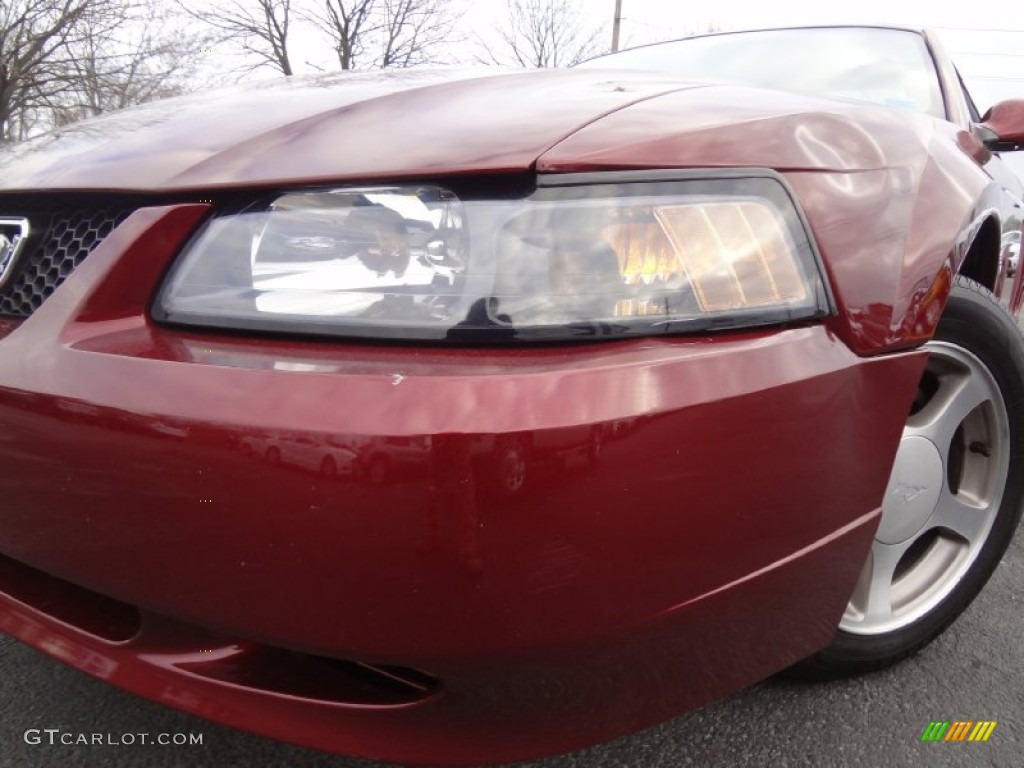 2004 Mustang V6 Coupe - 40th Anniversary Crimson Red Metallic / Medium Parchment photo #7