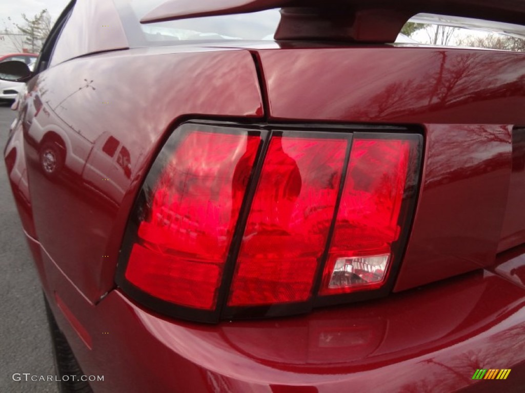 2004 Mustang V6 Coupe - 40th Anniversary Crimson Red Metallic / Medium Parchment photo #8