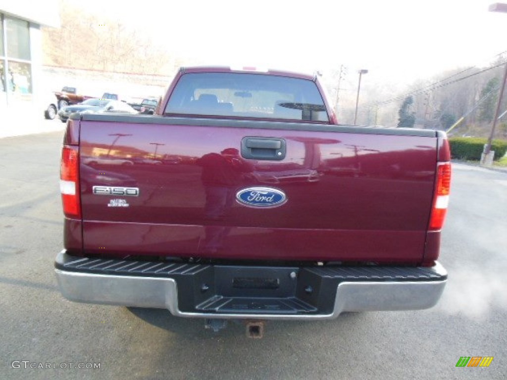2005 F150 XLT SuperCab 4x4 - Dark Toreador Red Metallic / Tan photo #7