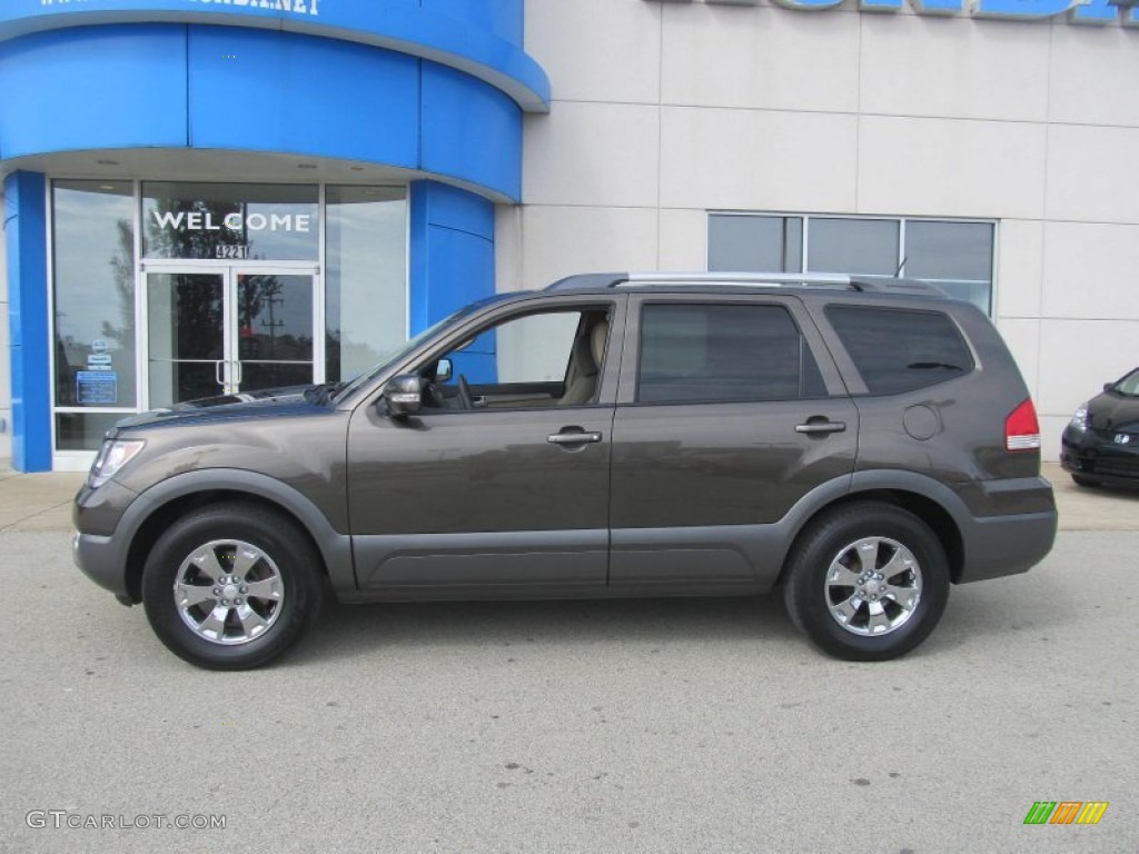 Metal Bronze 2009 Kia Borrego EX V6 4x4 Exterior Photo #73970525