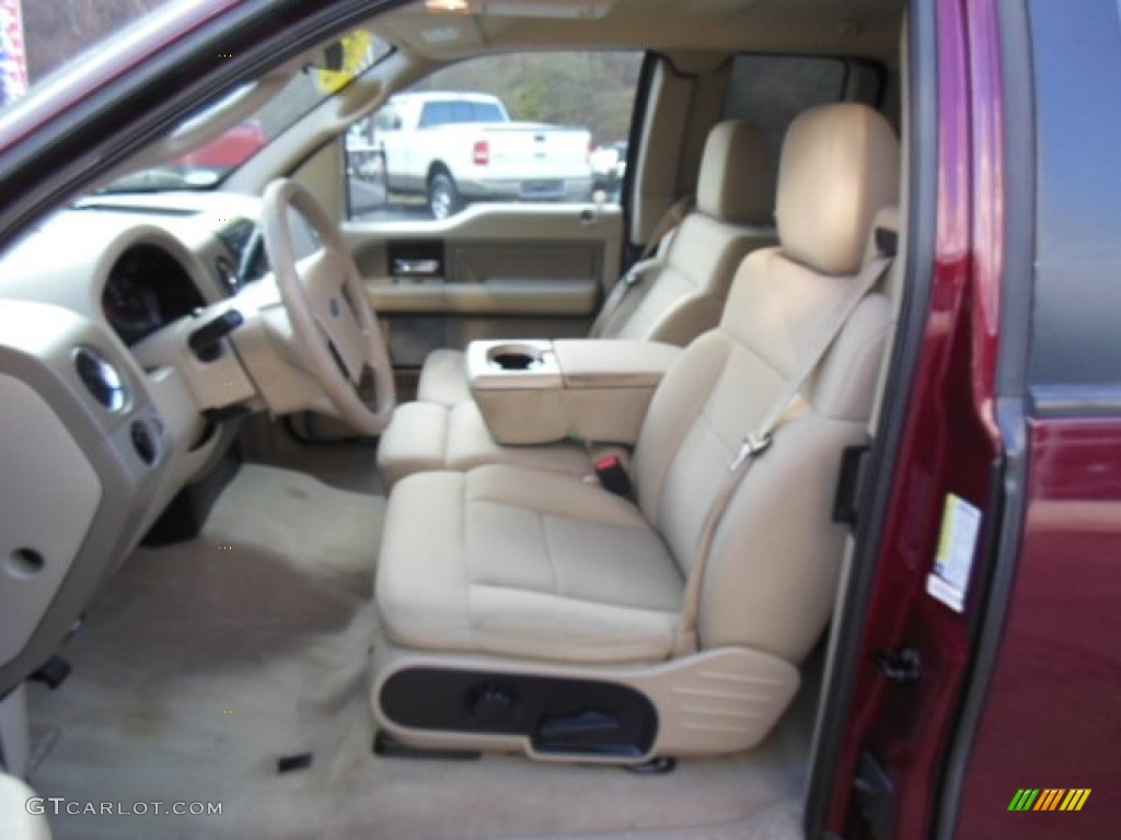 2005 F150 XLT SuperCab 4x4 - Dark Toreador Red Metallic / Tan photo #11