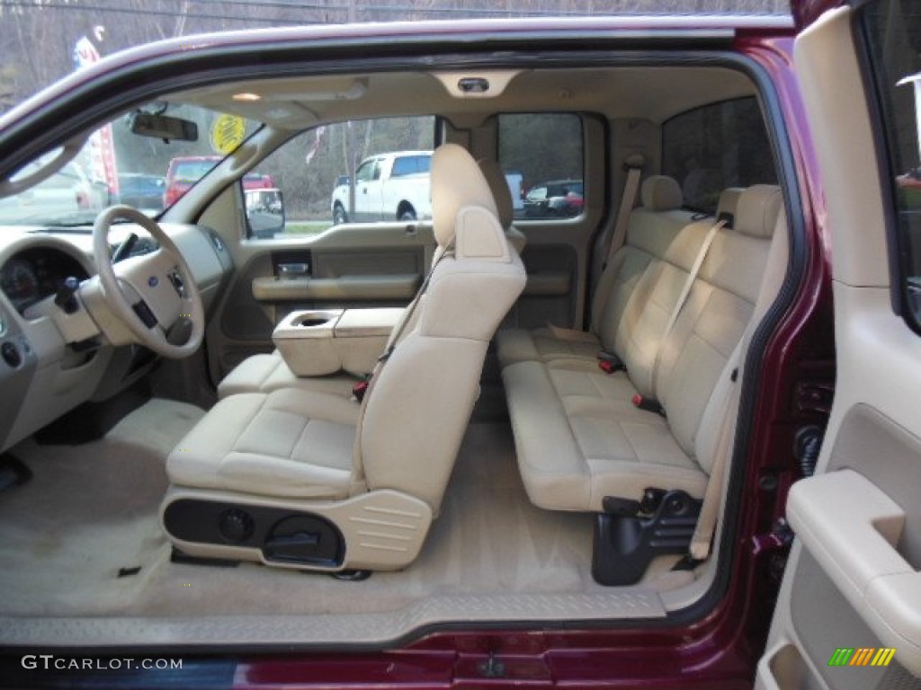 2005 F150 XLT SuperCab 4x4 - Dark Toreador Red Metallic / Tan photo #15