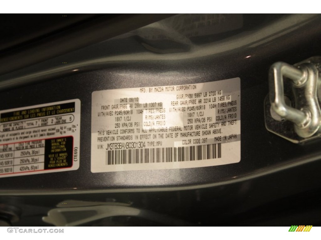 2011 CX-9 Sport AWD - Dolphin Gray Mica / Black photo #19