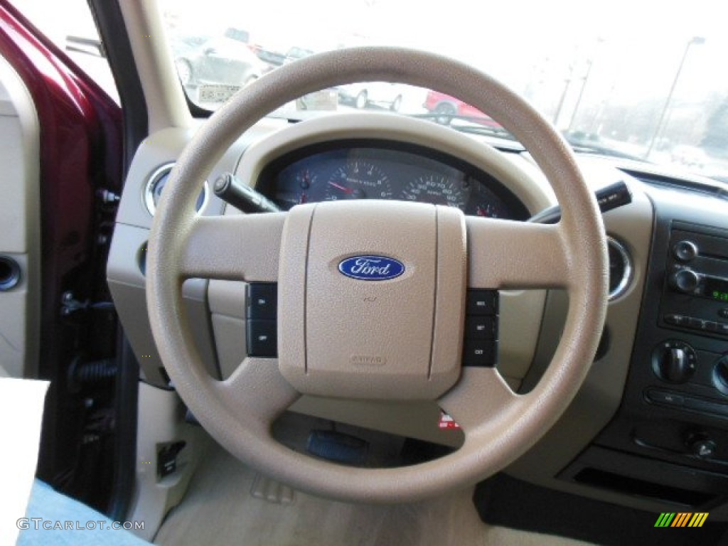 2005 F150 XLT SuperCab 4x4 - Dark Toreador Red Metallic / Tan photo #20