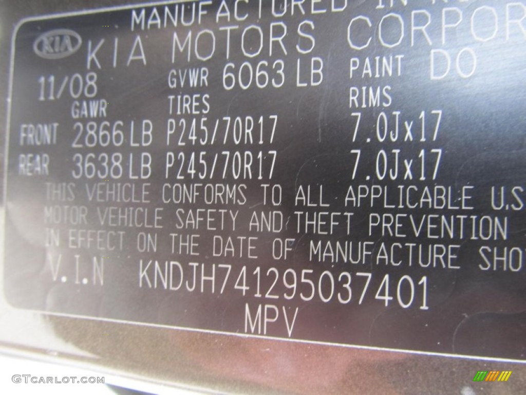 2009 Borrego Color Code D0 for Metal Bronze Photo #73970732