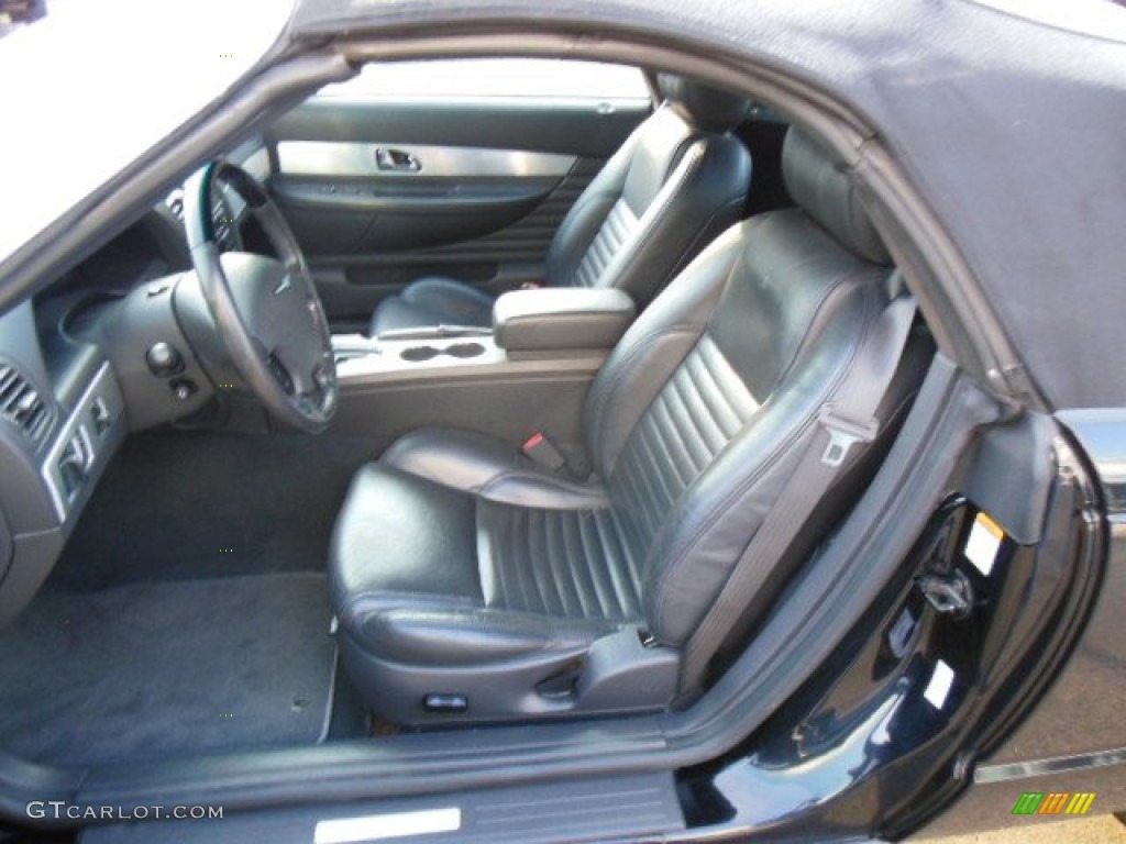 Midnight Black Interior 2002 Ford Thunderbird Premium Roadster Photo #73970876