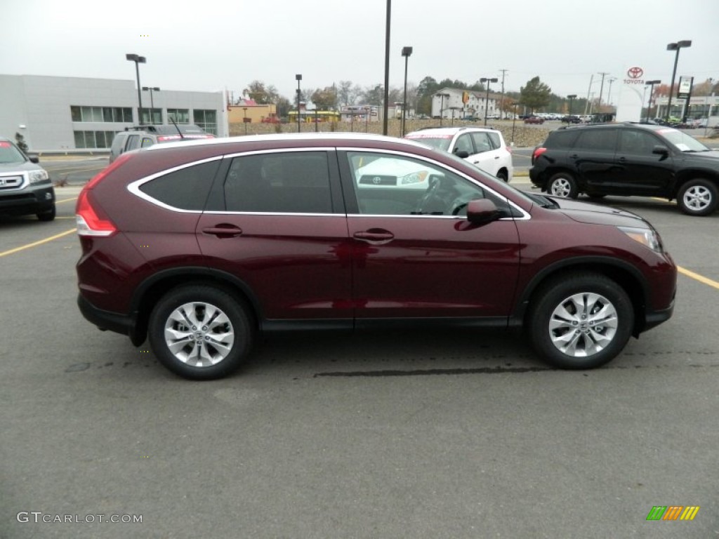 2013 CR-V EX-L - Basque Red Pearl II / Gray photo #6