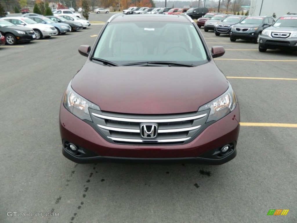 2013 CR-V EX-L - Basque Red Pearl II / Gray photo #8