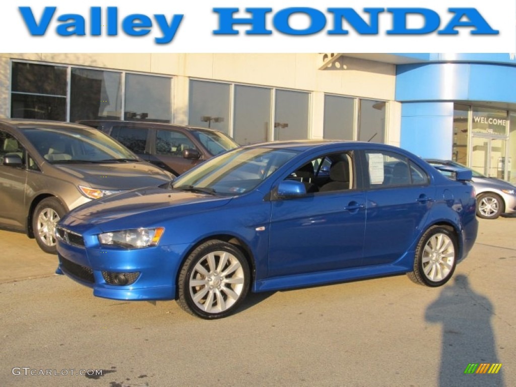 2010 Lancer GTS - Octane Blue Metallic / Black photo #1