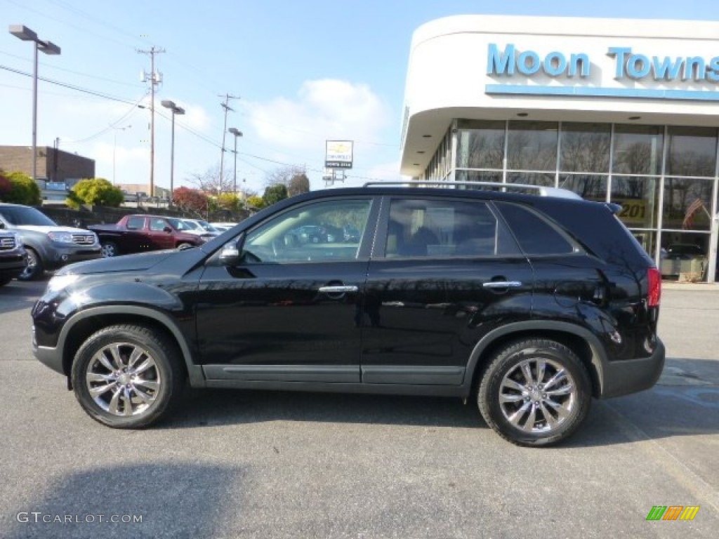 2011 Sorento EX V6 - Ebony Black / Beige photo #2