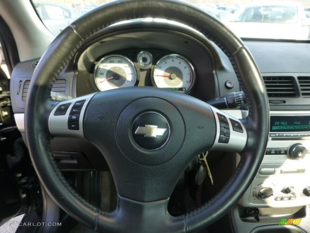 2007 Chevrolet Cobalt LT Coupe Ebony Steering Wheel Photo #73972622