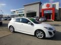 Crystal White Pearl Mica 2010 Mazda MAZDA3 s Grand Touring 5 Door