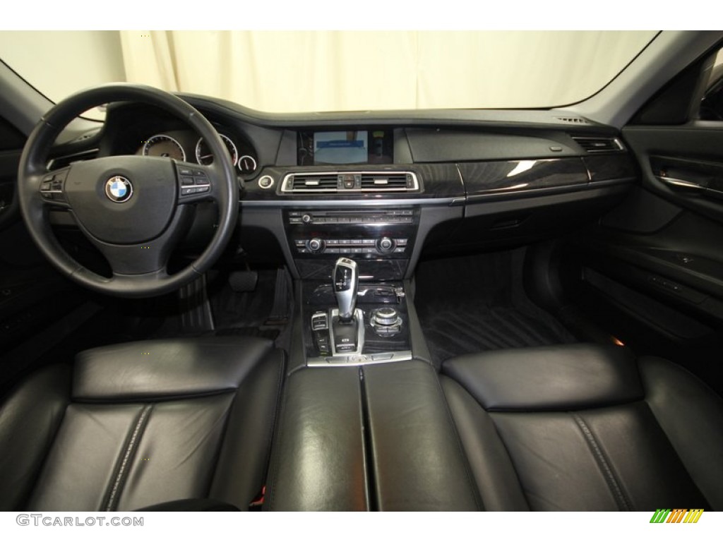 2009 BMW 7 Series 750Li Sedan Black Nappa Leather Dashboard Photo #73973291