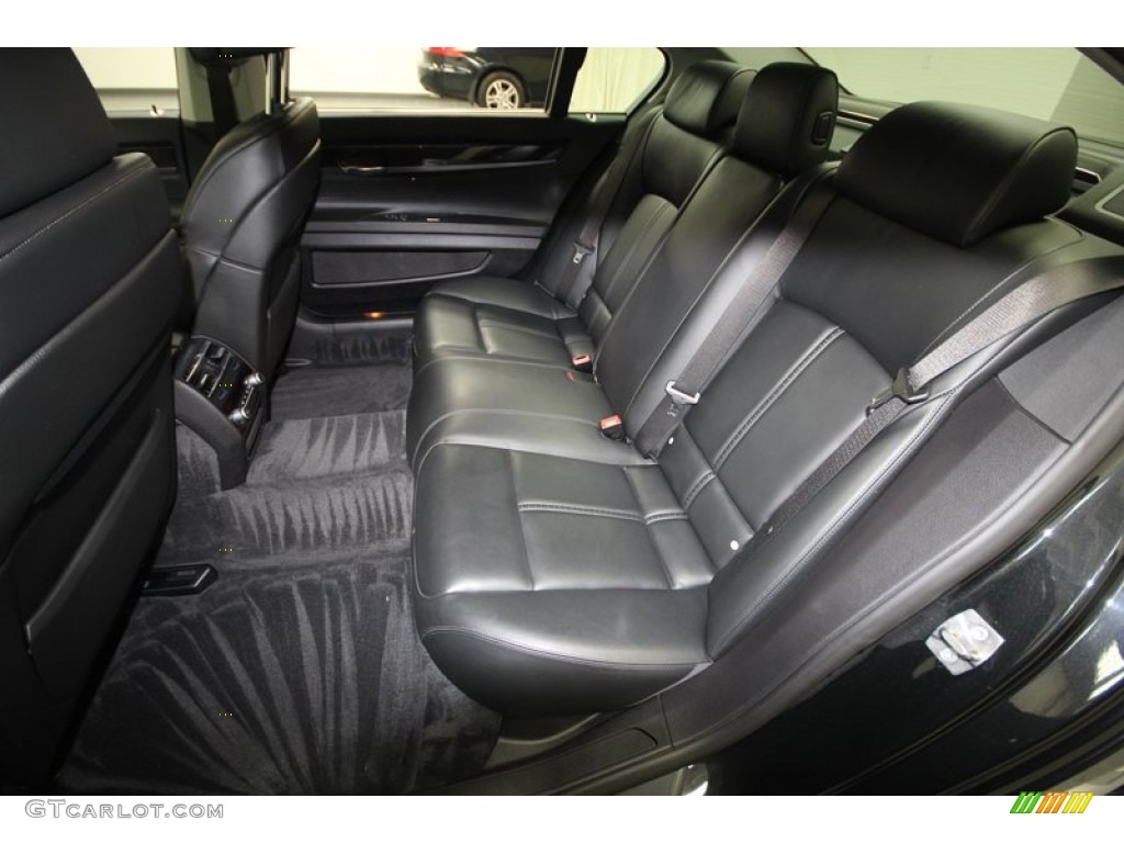 Black Nappa Leather Interior 2009 BMW 7 Series 750Li Sedan Photo #73973432