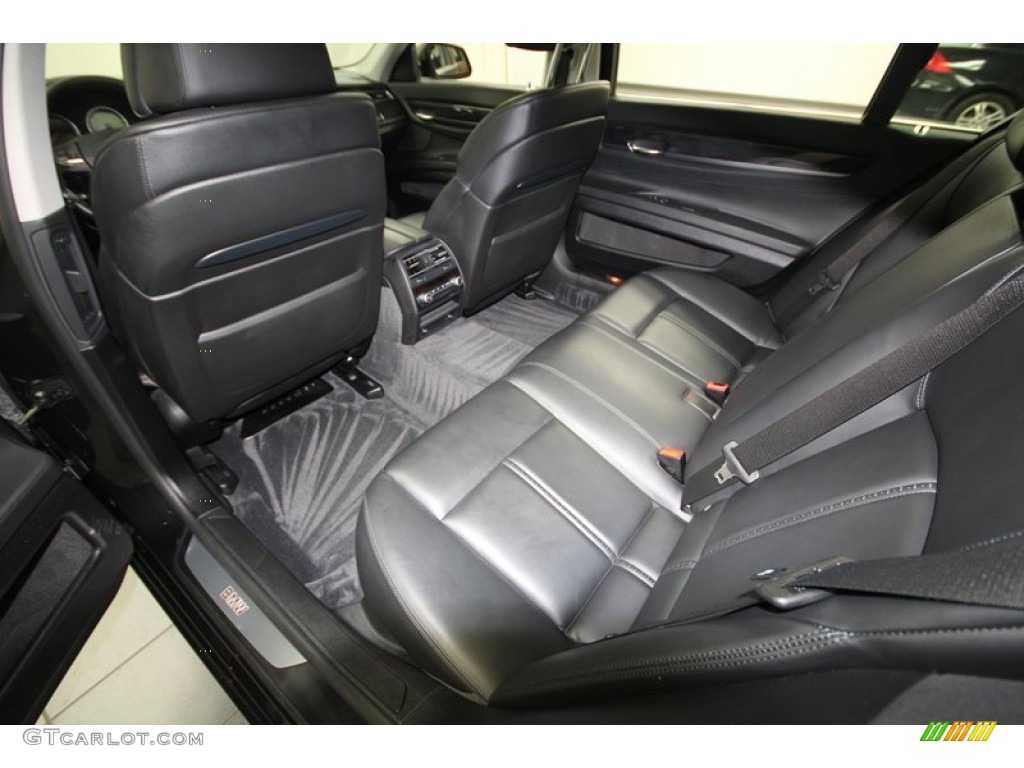 Black Nappa Leather Interior 2009 BMW 7 Series 750Li Sedan Photo #73973657