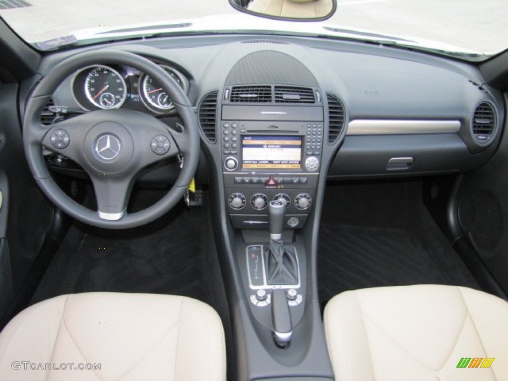 2011 Mercedes-Benz SLK 300 Roadster Beige Dashboard Photo #73975384