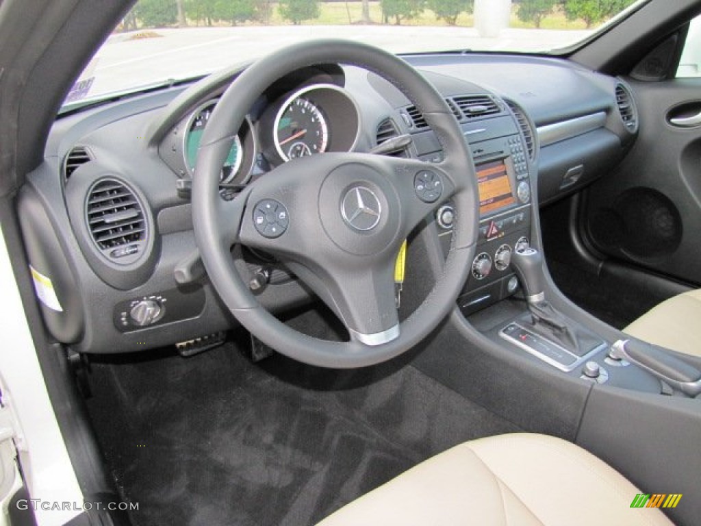 Beige Interior 2011 Mercedes-Benz SLK 300 Roadster Photo #73975523