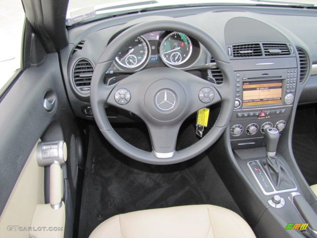 2011 Mercedes-Benz SLK 300 Roadster Beige Dashboard Photo #73975541