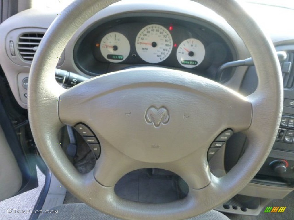 2002 Dodge Caravan SE Mist Gray Steering Wheel Photo #73976111