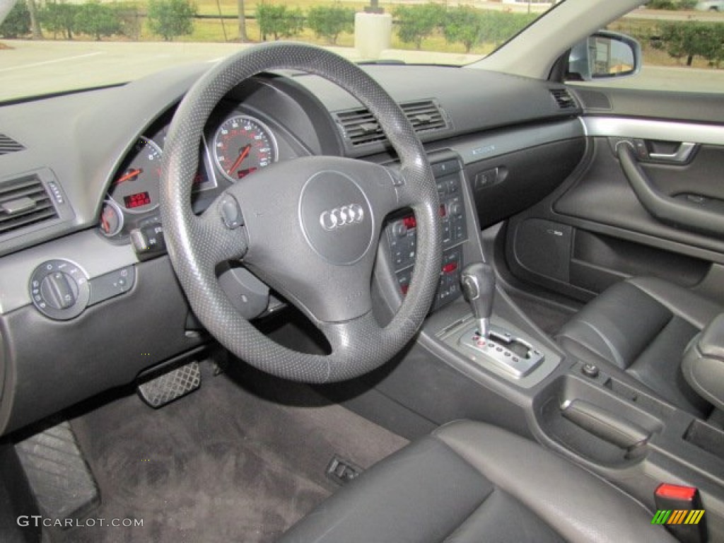Ebony Interior 2004 Audi A4 3.0 quattro Sedan Photo #73976186