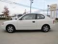 Noble White 2001 Hyundai Accent GS Coupe Exterior