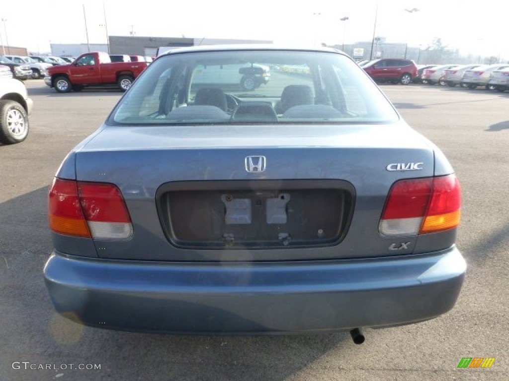 1998 Civic LX Sedan - Cyclone Blue Metallic / Gray photo #3