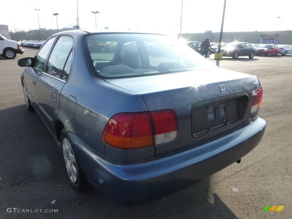 1998 Civic LX Sedan - Cyclone Blue Metallic / Gray photo #4