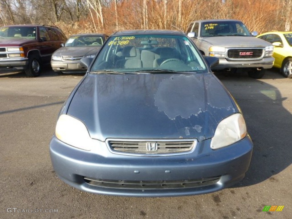 1998 Civic LX Sedan - Cyclone Blue Metallic / Gray photo #6