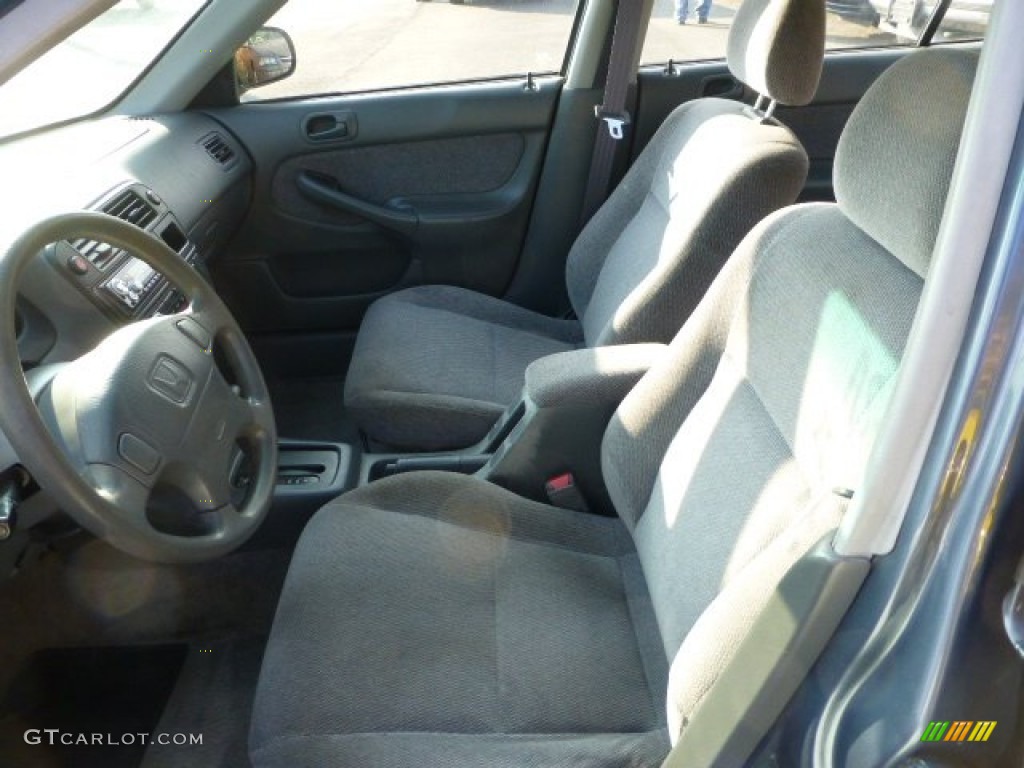 1998 Civic LX Sedan - Cyclone Blue Metallic / Gray photo #8