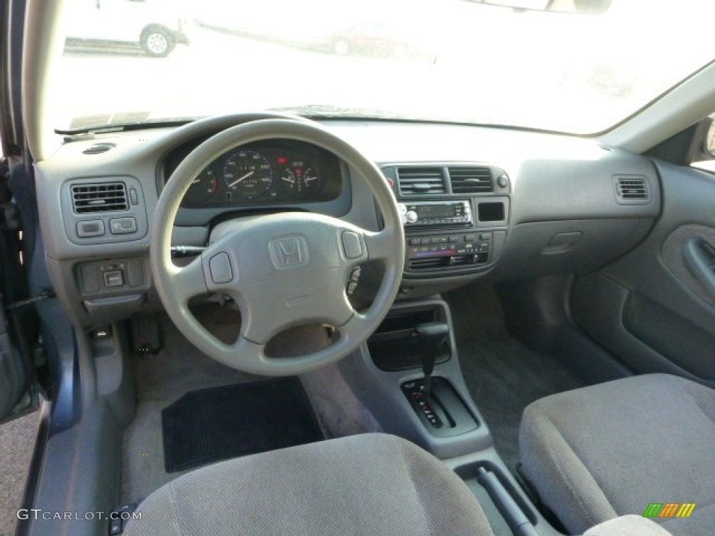1998 Civic LX Sedan - Cyclone Blue Metallic / Gray photo #10