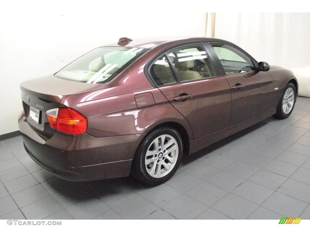 2006 3 Series 325i Sedan - Barrique Red Metallic / Beige photo #11