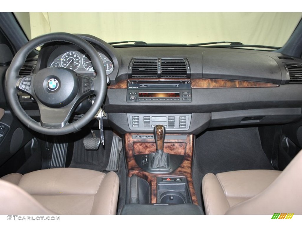 2006 BMW X5 3.0i Truffle Brown Dakota Leather Dashboard Photo #73978511