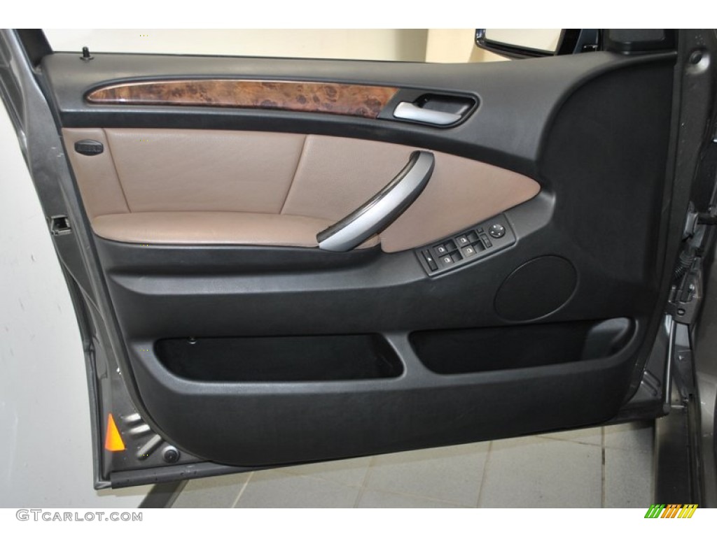 2006 BMW X5 3.0i Truffle Brown Dakota Leather Door Panel Photo #73978640