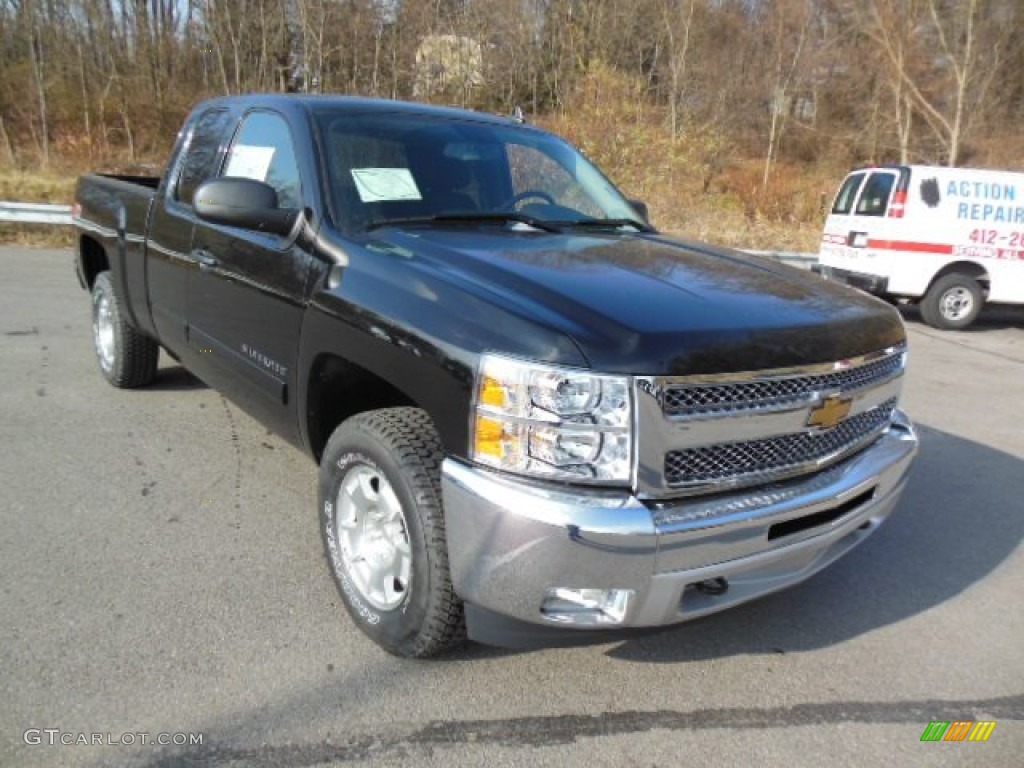 2013 Silverado 1500 LT Extended Cab 4x4 - Black / Ebony photo #2